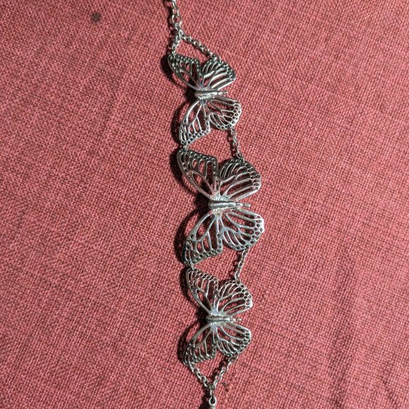 Sterling Silver Butterfly Bracelet - Picture 2 of 3